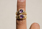 Hada amatista, anillo de plata con piedra morada